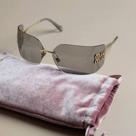 Miu Miu 54ys Women\'s Sunglasses Light Gray/gold main image 5